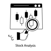 Trendy Stock Analysis vector