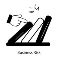 Trendy Business Risk vector