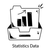 de moda Estadísticas datos vector
