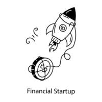 Trendy Financial Startup vector