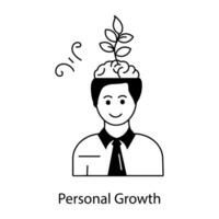 Trendy Personal Growth vector