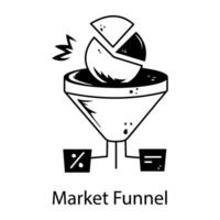 Trendy Market Funnel vector