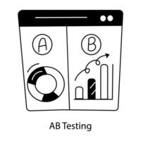 Trendy AB Testing vector