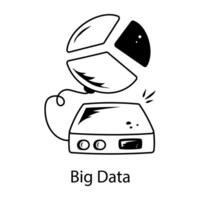 Trendy Big Data vector