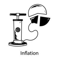 Trendy Inflation Concepts vector