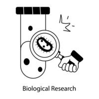 Trendy Biological Research vector