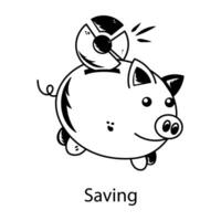 Trendy Saving Concepts vector