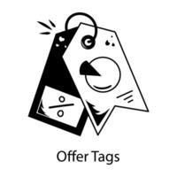 Trendy Offer Tags vector