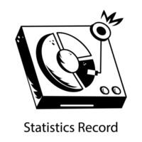 Trendy Statistics Record vector