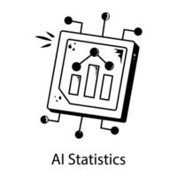Trendy AI Statistics vector