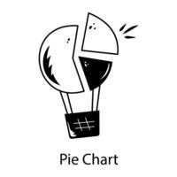Trendy Pie Chart vector