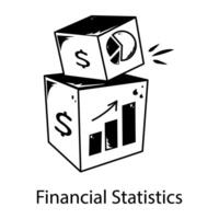 Trendy Financial Statistics vector