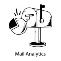 Trendy Mail Analytics vector