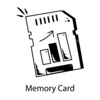 Trendy Memory Card vector