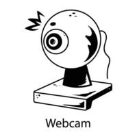 conceptos de webcam de moda vector