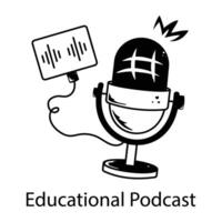 Trendy Educational Podcast vector