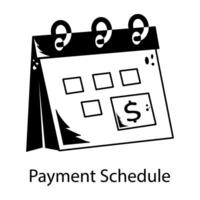 Trendy Payment Schedule vector