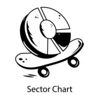 Trendy Sector Chart vector