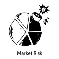 Trendy Market Risk vector