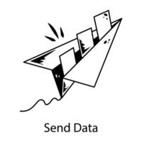 Trendy Send Data vector