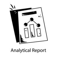 Trendy Analytical Report vector