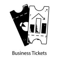 Trendy Business Tickets vector