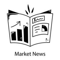 Trendy Market News vector