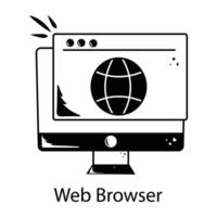 Trendy Web Browser vector