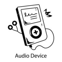 Trendy Audio Device vector