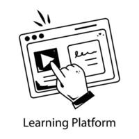 Trendy Learning Platform vector