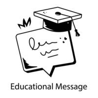 Trendy Educational Message vector