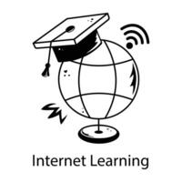 Trendy Internet Learning vector