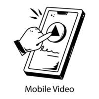 Trendy Mobile Streaming vector