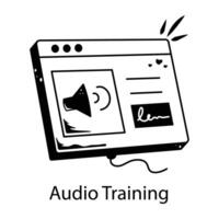 Trendy Audio Training vector
