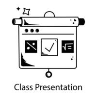 Trendy Class Presentation vector