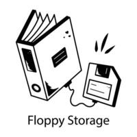 Trendy Floppy Storage vector