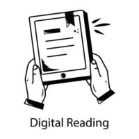 Trendy Digital Reading vector