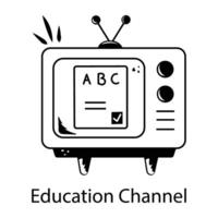 Trendy Education Channel vector
