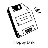 Trendy Floppy Disk vector