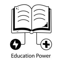 Trendy Education Power vector