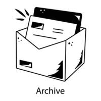 Trendy Archive Concepts vector