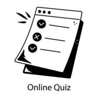 Trendy Online Quiz vector