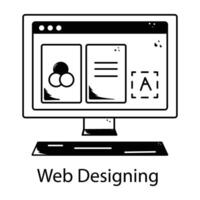 Trendy Web Designing vector