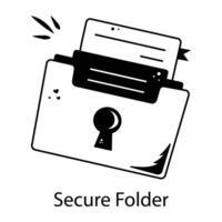 Trendy Secure Folder vector