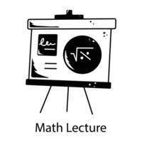Trendy Math Lecture vector