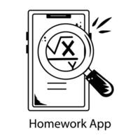 Trendy Homework App vector