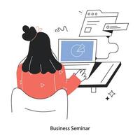 Trendy Business Seminar vector