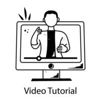 Trendy Streaming Tutorial vector