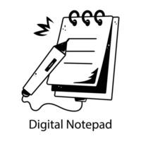 Trendy Digital Notepad vector