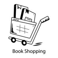 Trendy Book Shopping vector